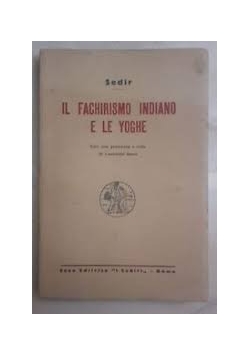Il fachirismo indiano e le yoghe, 1950 r.