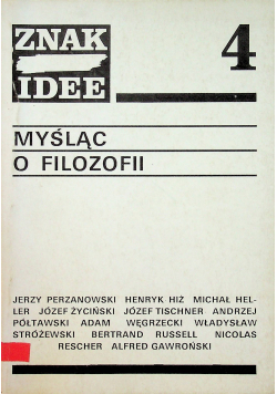 Myśląc o filozofii Zeszyt 4