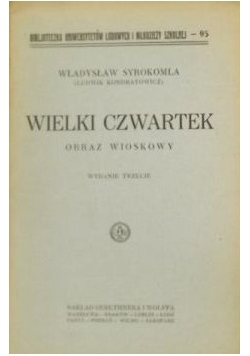 Wielki czwartek, 1926 r.