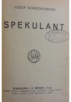 Spekulant