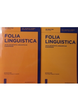 Folia Linguistica 2012 Vol 46, Nr. 1 i 2