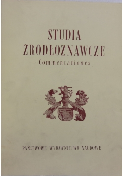 Studia Źródłoznawcze Commentationes XXIV
