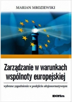 Zarządzanie w warunkach wspólnoty europejskiej