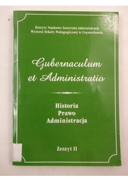 Historia, Prawo, Administracja, Zeszyt II