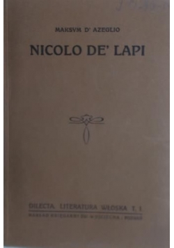Nicolo de' Lapi, 1921 r.