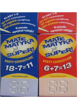 Matematyka jest super. Karty edukacyjne, zestaw 2