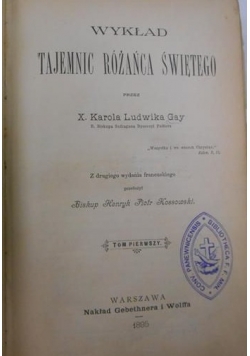 Wykład tajemnic różańca świętego T 1, 1895 r.