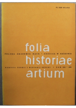 Folia historiae artium Tom XXIV