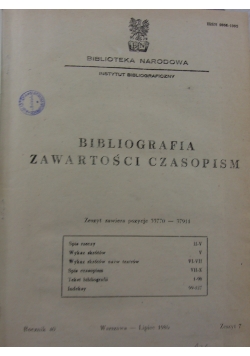 Bibliografia zawartości czasopism, Rocznik 40,  Zeszyt od 7 do 9
