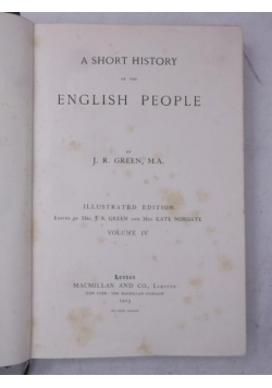 A short History of the English People, 1903 r.