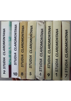 Studia Claromontana zestaw 8 książek