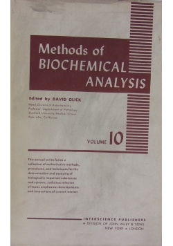 Methods of Biochemical Analysis ,vol10
