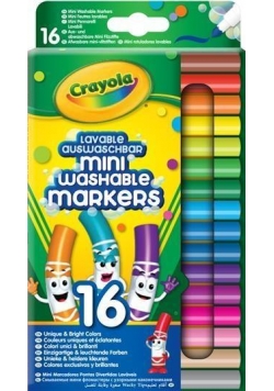 Mini markery zmywalne 16 kolorów CRAYOLA