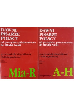 Dawni pisarze polscy od początków piśmiennictwa do Młodej Polski, tom I i III