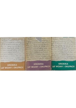 Landau Ludwik - Kronika lat wojny i okupacji, Tom I-III