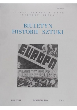 Biuletyn Historii Sztuki Nr 1
