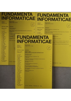 Fundamenta Informaticae Volume 17 numer od 1 do 4