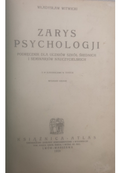 Zarys psychologji,1929 r.