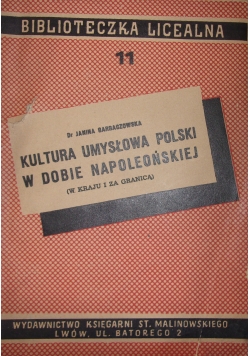 Kultura Umysłowa Polski w dobie Napoleońskiej
