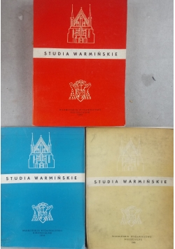 Studia warmińskie, zestaw 3 książek