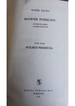 Słownik podręczny niemiecko-polski i polsko-niemiecki, część 2