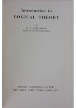Introduction to Logical Theory