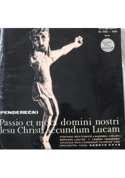 Passio et mors domini nostri Jesus Christi płyta winylowa