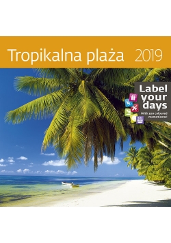 Kalendarz wieloplanszowy Tropikalna plaża 30x30 2019