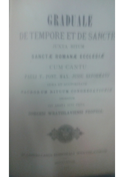 Graduale de tempore et de sanctis