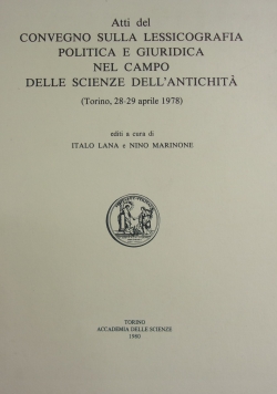 Atti del Convegno sulla lessicografia..