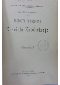 Historya powszechna Kościoła Katolickiego 1901 r.