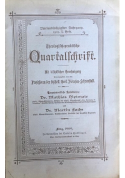 Theologische Quartalschrift, 1909 r.