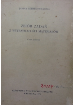 Zbiór zadań z wytrzymałością materiałów