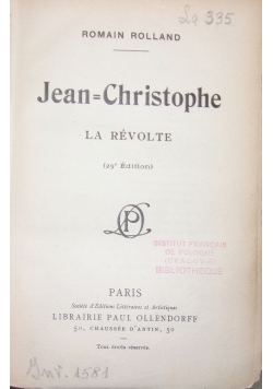 Jean Christophe ,ok 1905 r.