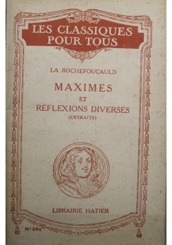 Maximes et Reflexions Diverses 1932 r.