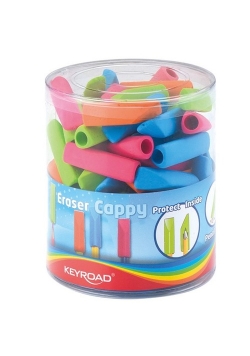 Gumka uniwersalna KEYROAD Cappy Display 72 sztuki mix