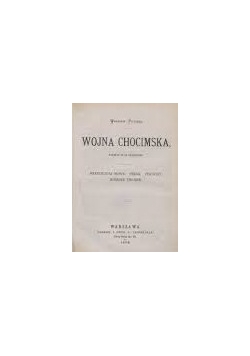 Wojna Chocimska, 1880r.