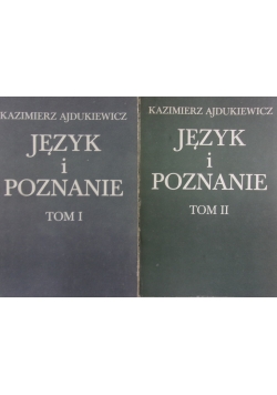 Język i poznanie,zestaw tomów od I do II