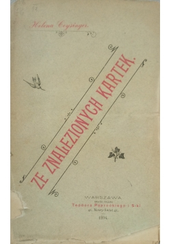 Ze znalezionych kartek 1894 r