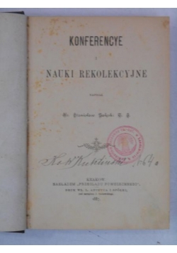 Konferencye i nauki rekolekcyjne, 1887 r.