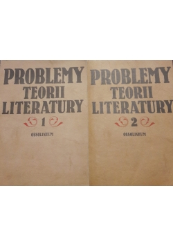 Problemy teorii literatury, TOM I/II