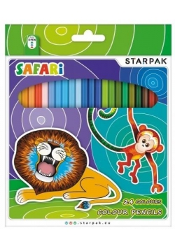 Kredki ołówkowe 24 kolory Safari