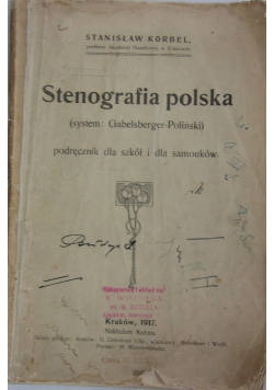 Stenografia polska ,1917r.