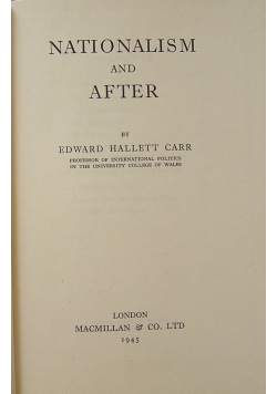 Nationalism and After