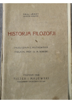 Historja Filozofji 1926 r.