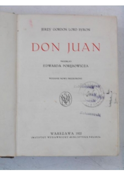Don Juan, 1922 r.