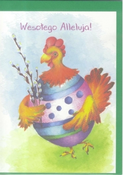 Karnet B6 Wielkanoc. Kura. Wesołego Alleluja!