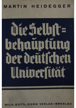 Die Selbstbehaptung der Deutschen Universitat, 1933 r.