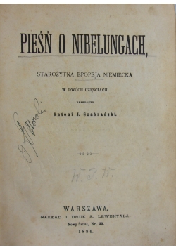Pieśń o Nibelungach, 1881 r.