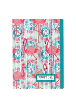 Teczka z gumką A4 Tropical flamingo 5 sztuk